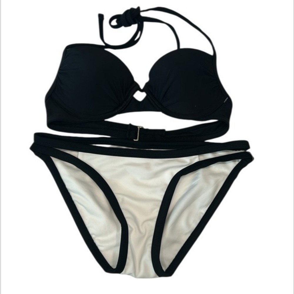 Xhilaration black and white bikini swim set size XS